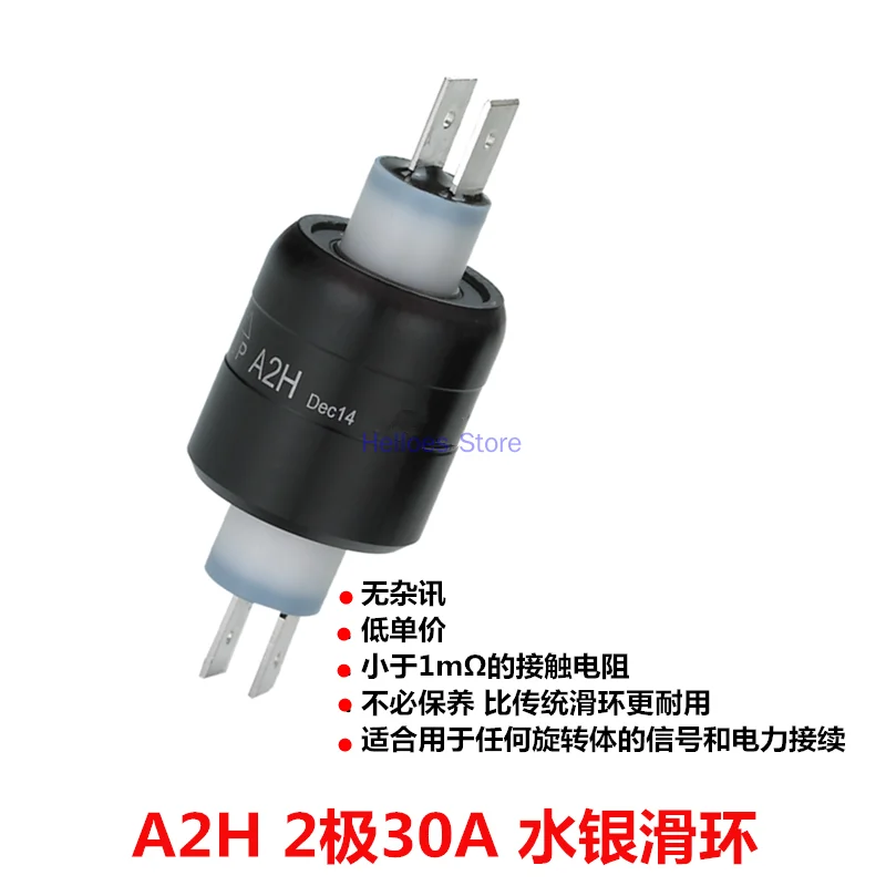 

A2H Mercury Conductive Slip Ring Asiantool Rotary Connector MERCOTAC 230 Collector Ring 2 Channels 30A