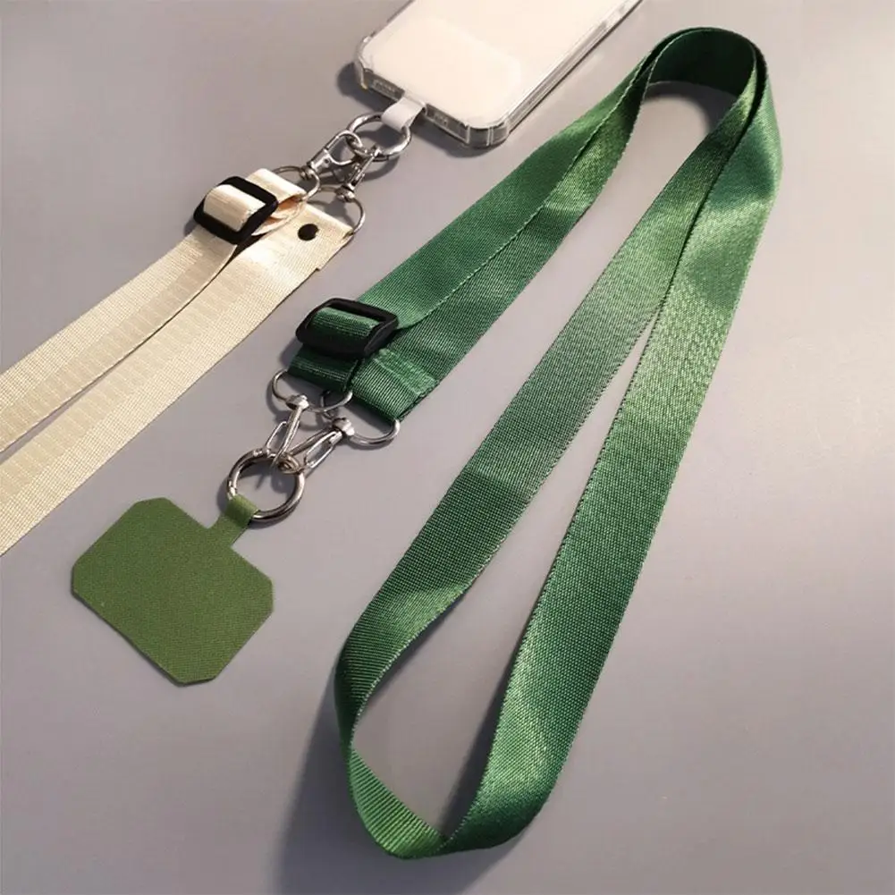 Long Crossbody Lanyard Mobile Phone Lanyard Woven Twill Phone Strap Long Clip Style Phone Case Universal Solid Color Neck Strap