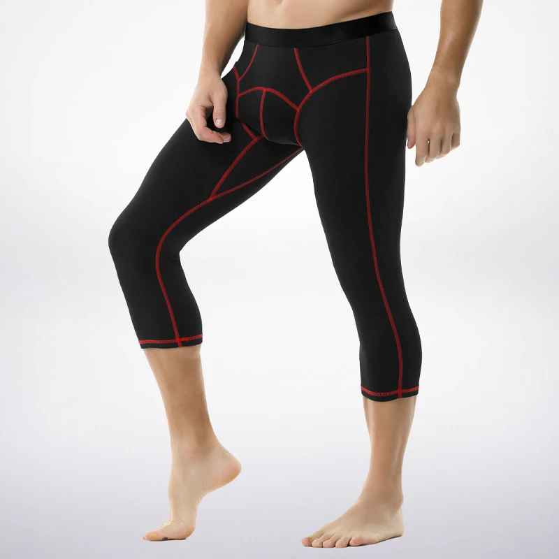 

Long Johns men's leggings autumn and winter thin tight flannel pants plus fat size to wear thermal pants boys