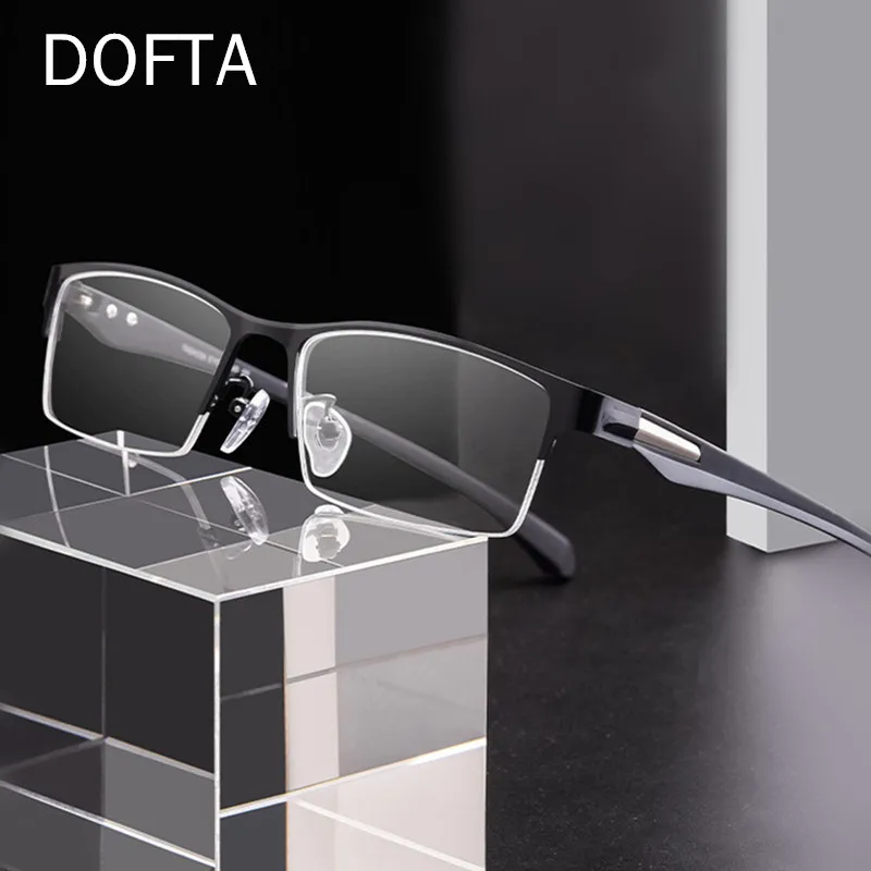 

DOFTA Alloy Men Myopia Glasses Frame TR 90 Legs Prescription Eyeglasses Half Optical Frame Business Style 5758