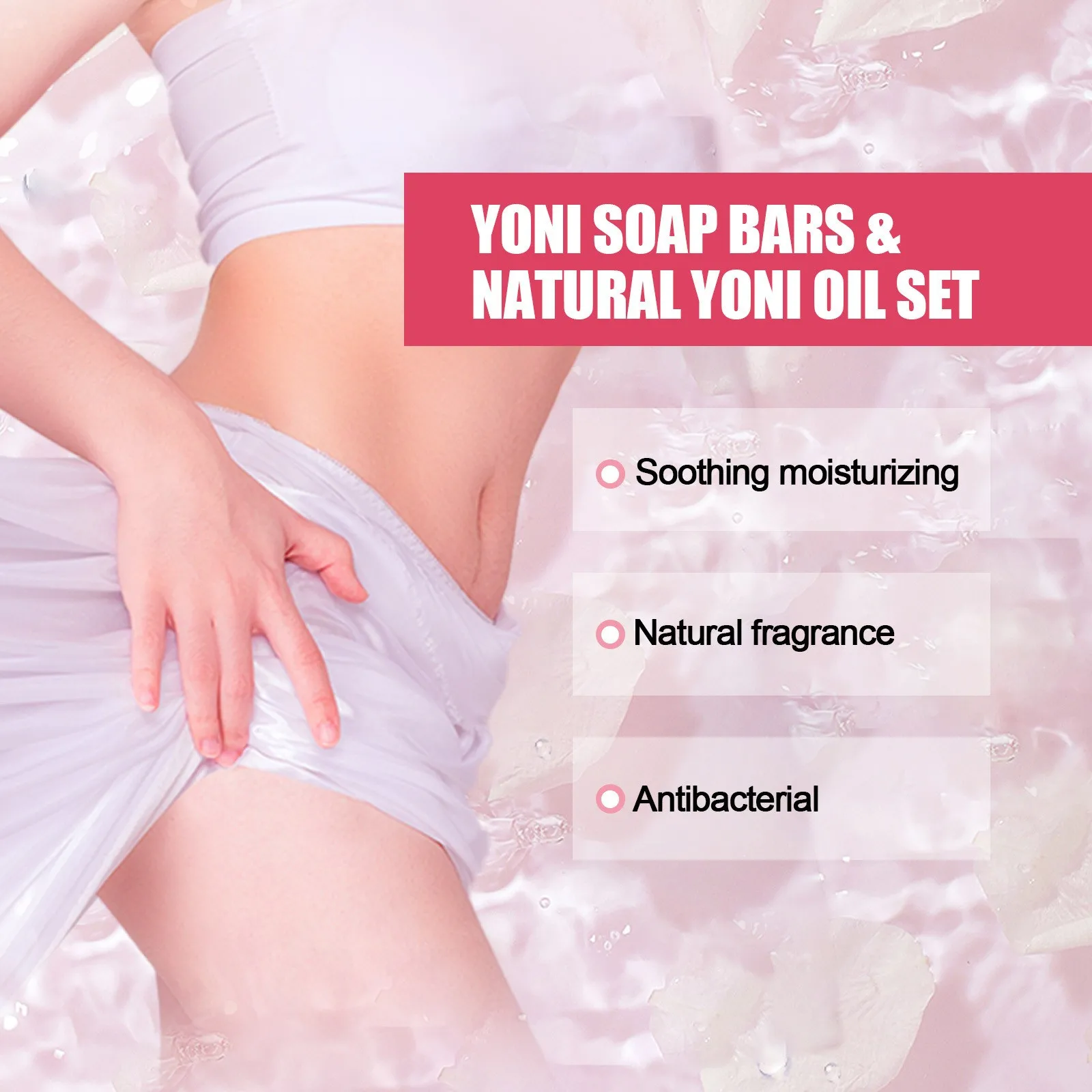 Soap Bars & Natural Yoni Oil Set, Natural Yoni Oil Vaginal Wash For Women , Feminine Wash Vaginial Deodorants PH Balance Elimina