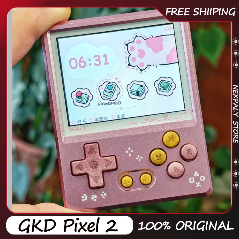 

GKD Pixel 2 Retro Handheld Game Player Full CNC Metal Body 2.4" 640x480 IPS Classic Gaming Console Birthday Open source Gift