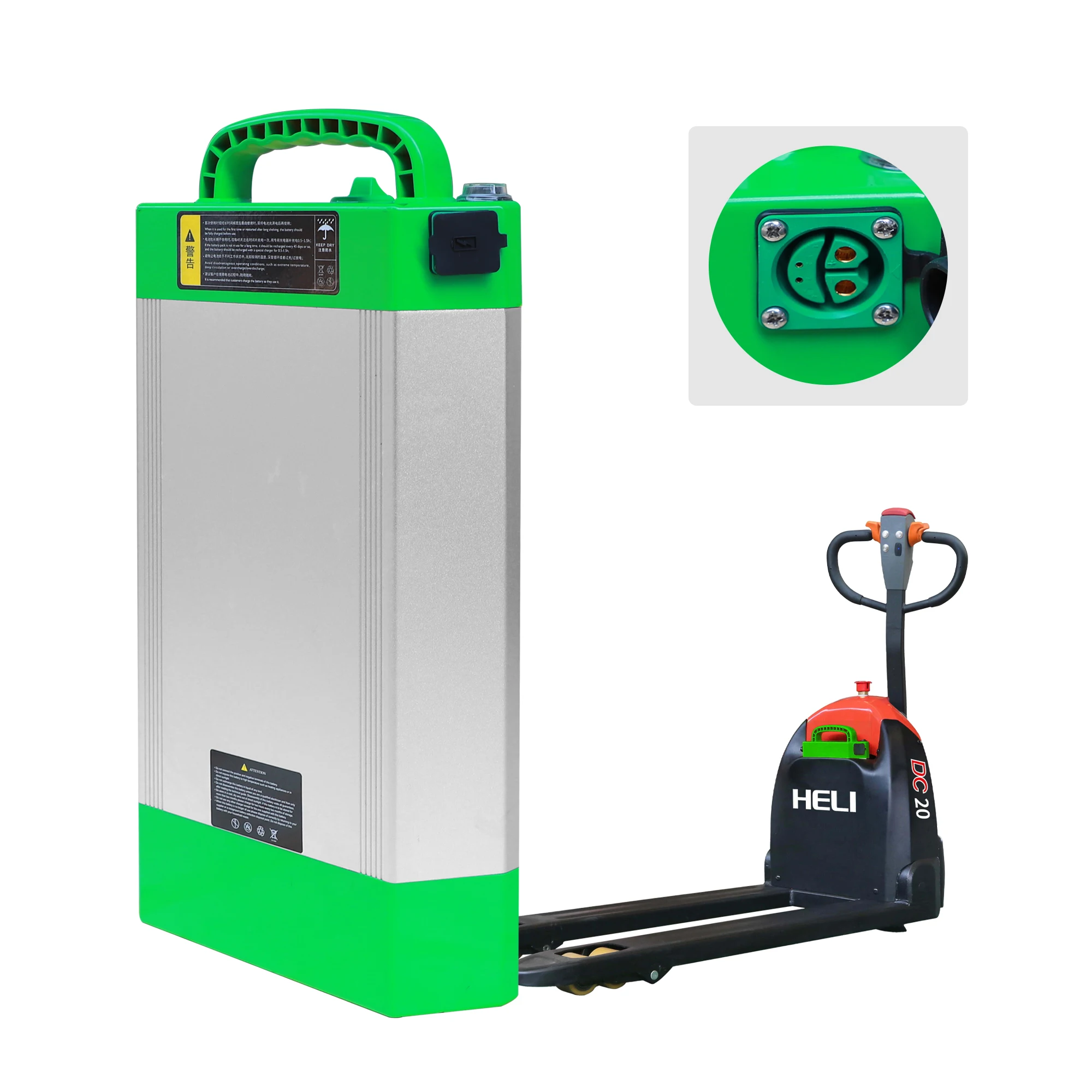Batería de litio de 48 voltios y 20Ah para Heli/Jialift CBD 20J-LI2, batería de fosfato de hierro y litio con conector de paleta eléctrico