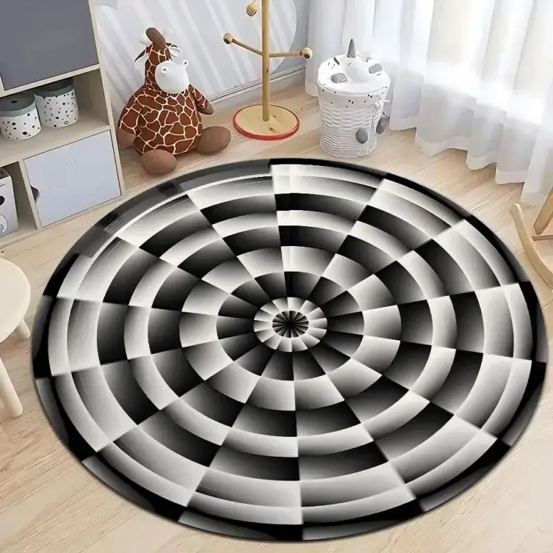 Koi Fish Round Carpet Living Room Large Rug Luxury Blue Orange Area Rugs Bedroom Sofa Chair Floor Mat