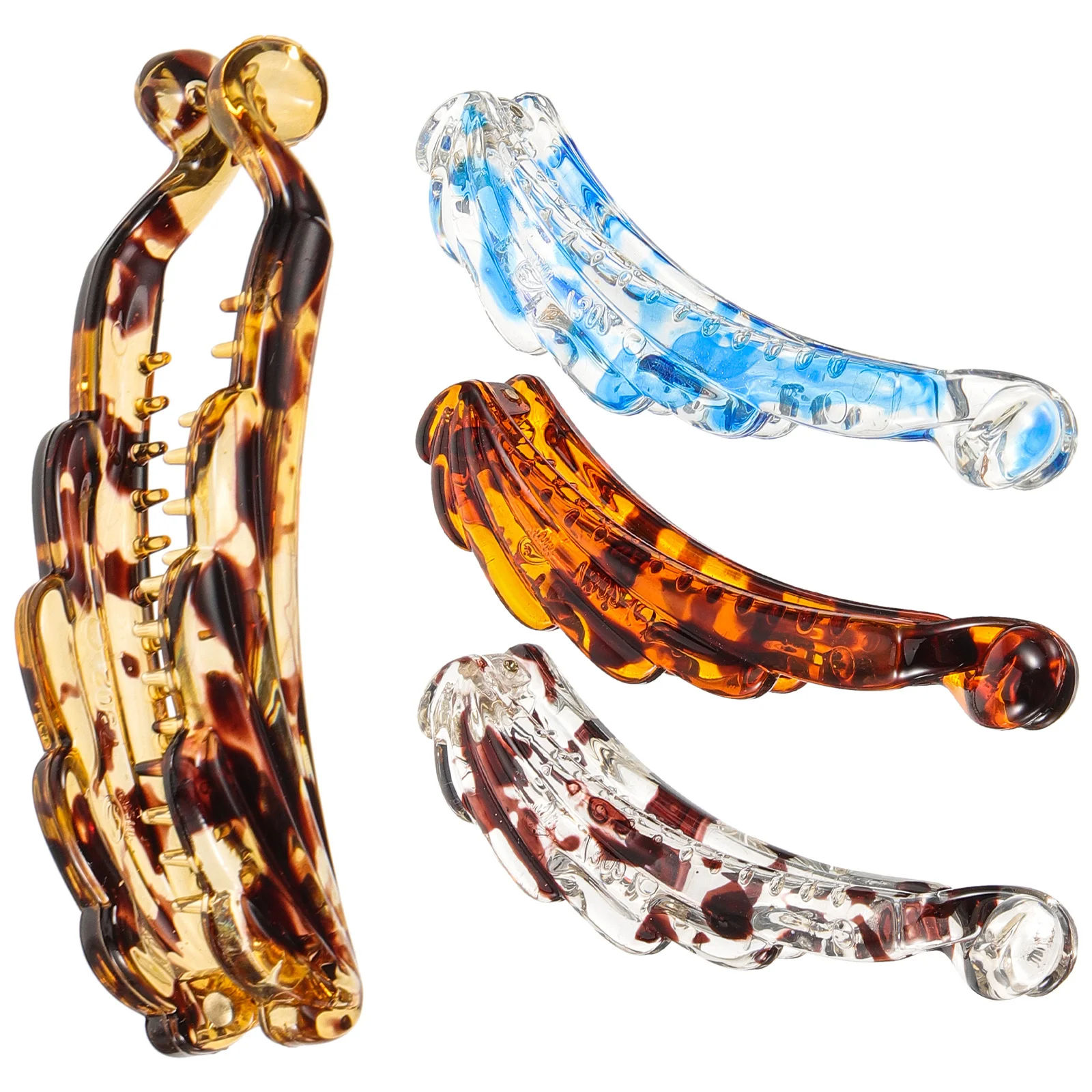 

4Pcs Hair Clips Accessories Banana Clip Ponytail Holder for Curly Thick Hair Lightweight Comfortable Styling Clamp