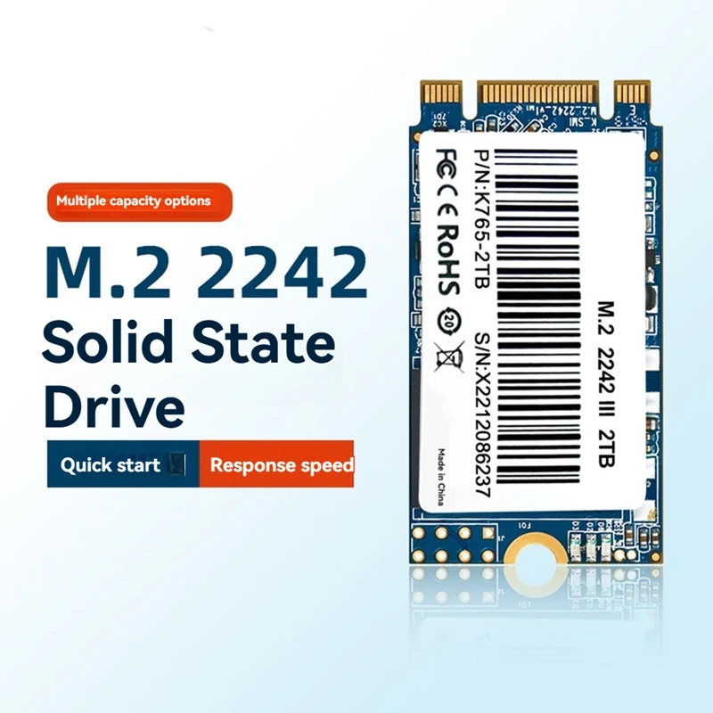 M. 2 2242 Unidad de estado sólido SATA Protocolo NGFF Unidades de estado sólido internas SSD para computadora portátil de escritorio