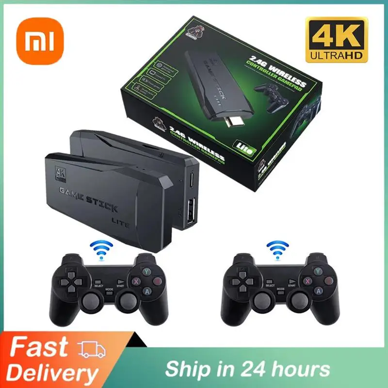 New Xiaomi Video Game Console 2.4G Double Wireless Controller Game Stick 4K 10000 Games 64/32GB Retro Game for PS1/GBA Boy