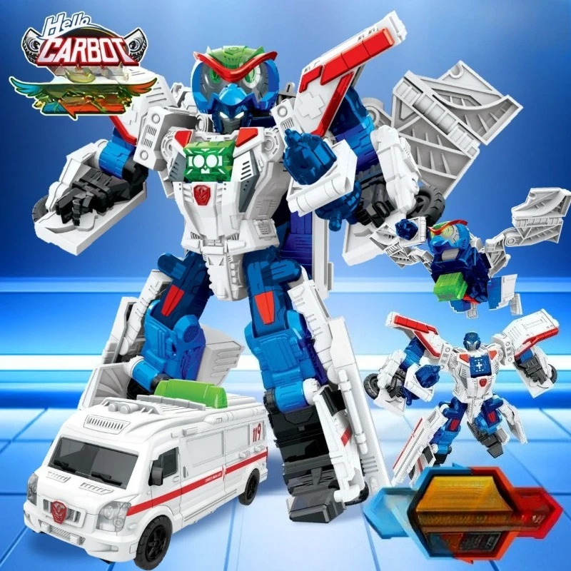 2025 nouveau Hello Carbot déformation modèle Kit Robot jouet bricolage Super Ambulance Anime Figure jouets pour enfants pour garçons cadeaux d'anniversaire