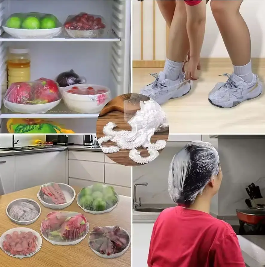 음식 덮개 가방 주방 액세서리 나일론 덮개 고무 포함 음식 보관 가방 주방 보관 상자 음식 덮개 일회용