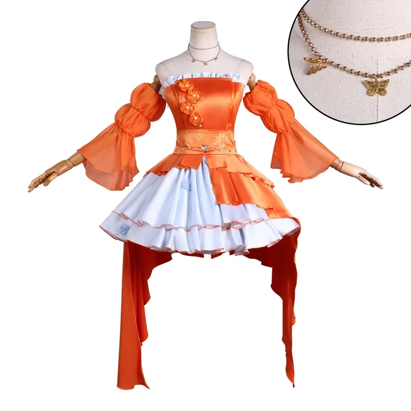 

TYV55Cosplay costume gorgeous sweet style orange evening dress Anime Game Bright Banquet Yoimiya cosplay outfit for women Role