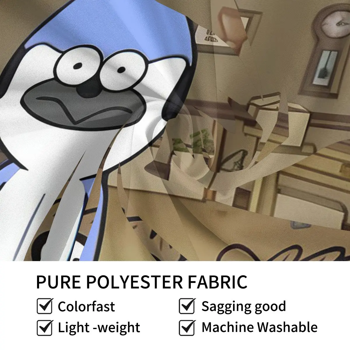 نسيج Mordecai and Rigby للتعليق على الحائط لتزيين المنزل الجمالي لغرفة النوم