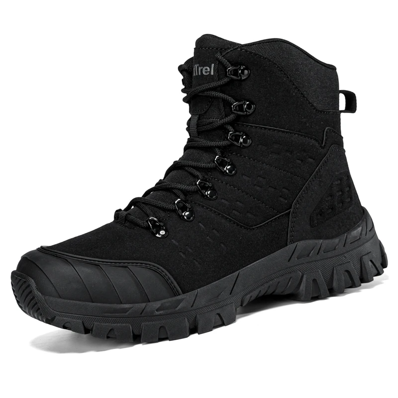 Large Size 39-47 Men's High-Top Hiking Mountaineering Shoes Anti-slip Outdoor Desert Tactical Boots Fishing Hunting Sneakers Men