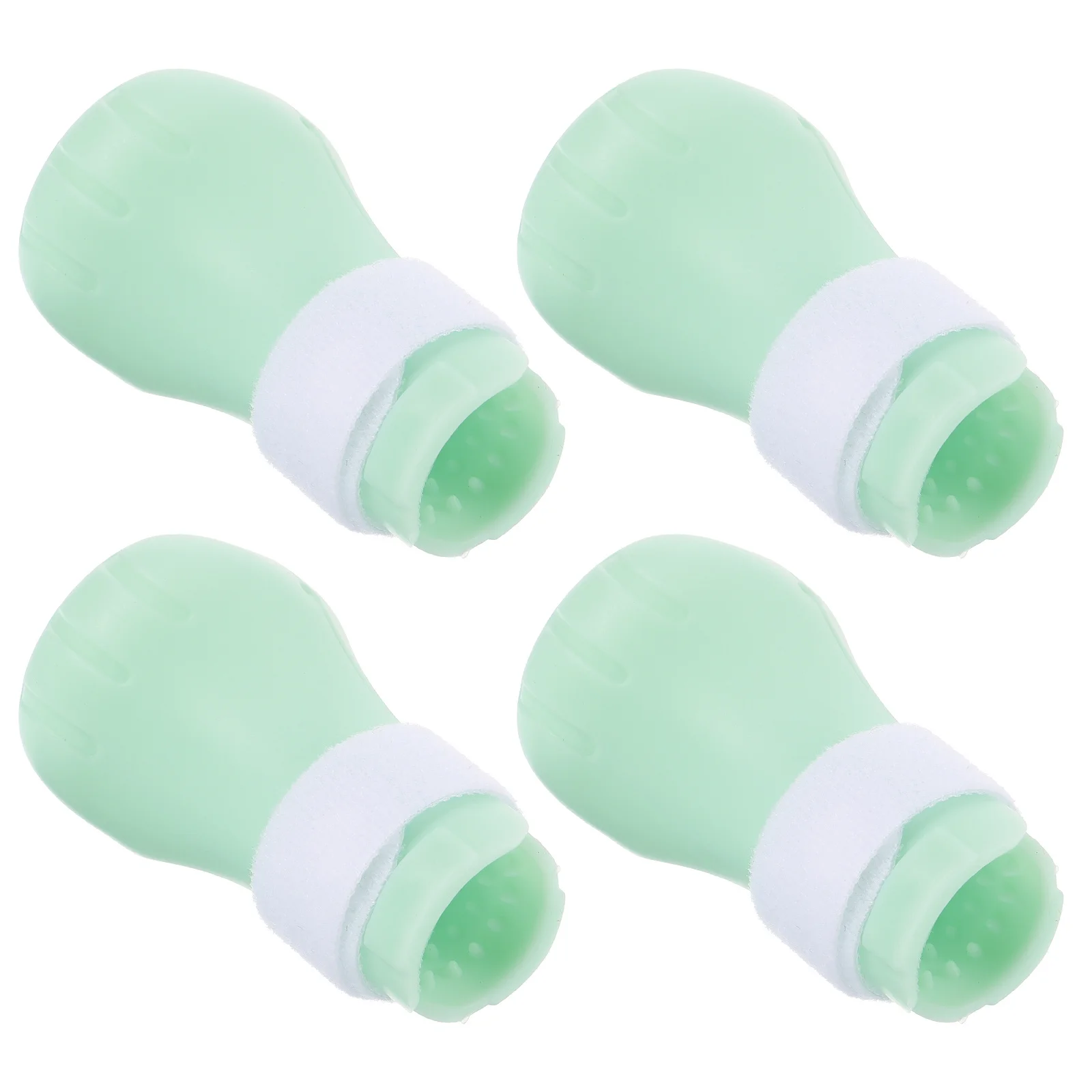 

4Pcs Cat Paw Silicone Covers Protective Boots Anti-Scratch Adjustable Strap Cat Grooming Shoes Bath Medicine Supplies