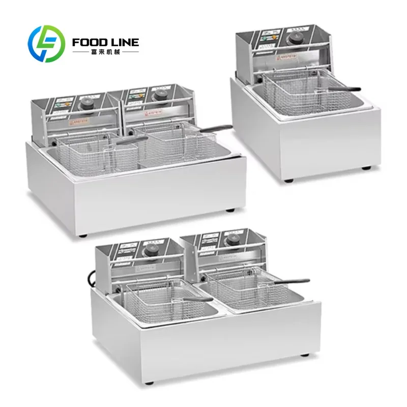 

Customized size Fryer Fast Food Commercial Electric Single Can 6L Induction Fryer