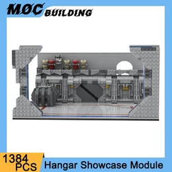 MOC Space Movie Scene Interceptor Hangar Model Building Blocks Showcase Module DIY Creative Ideas Bricks Collection Toys Gifts