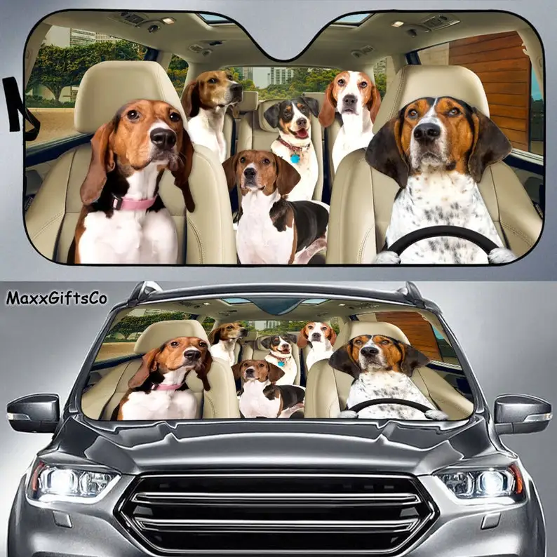 

Treeing Walker Coonhound Car Sun Shade, Dogs Windshield, Dogs Family Sunshade, Dogs Car Accessories, Car Decoration, Dogs Lovers