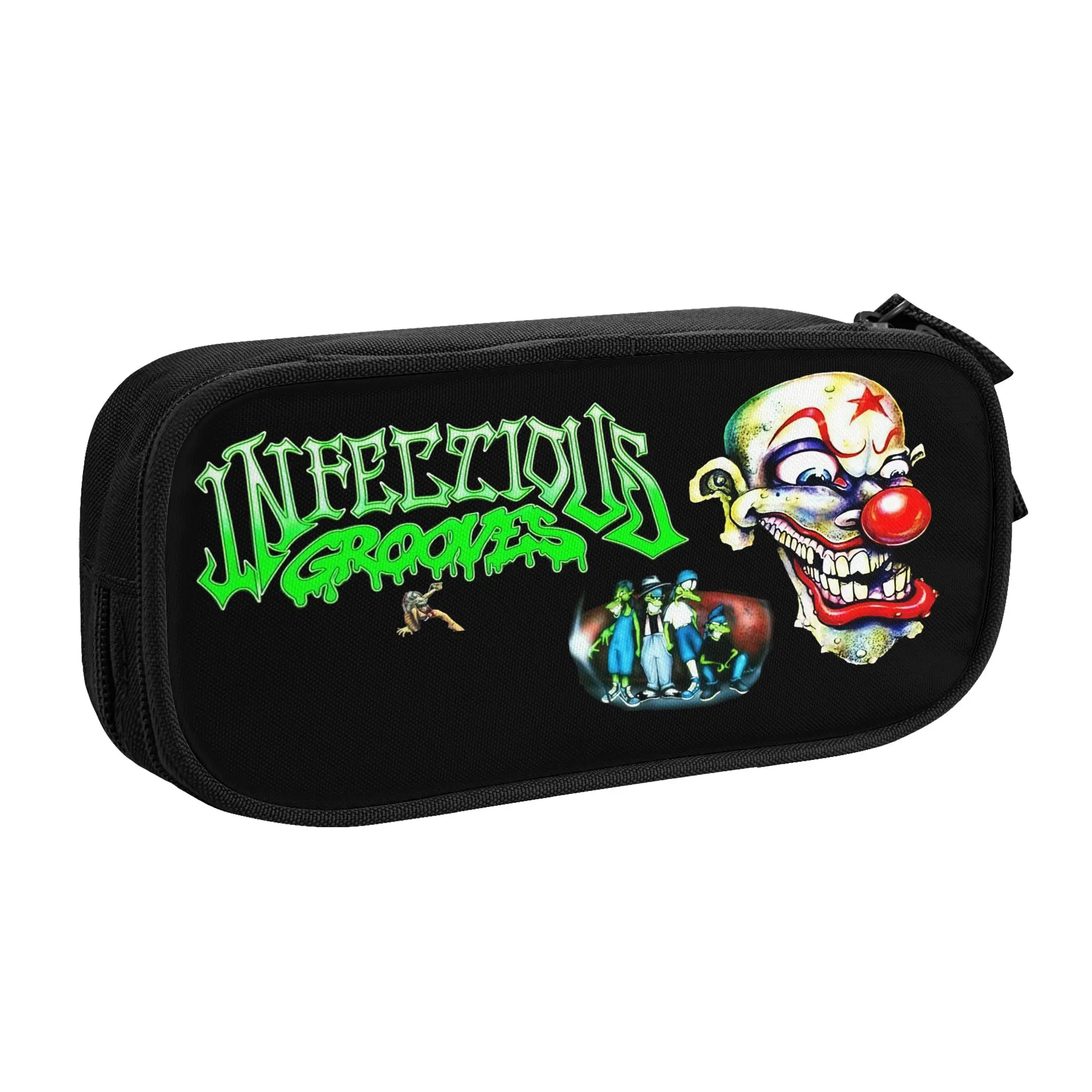 American Infectious Grooves  Kawaii Pencil Cases Girls Boys Large Storage Funk Metal Band  Pencil Bag Pouch Students Stationery