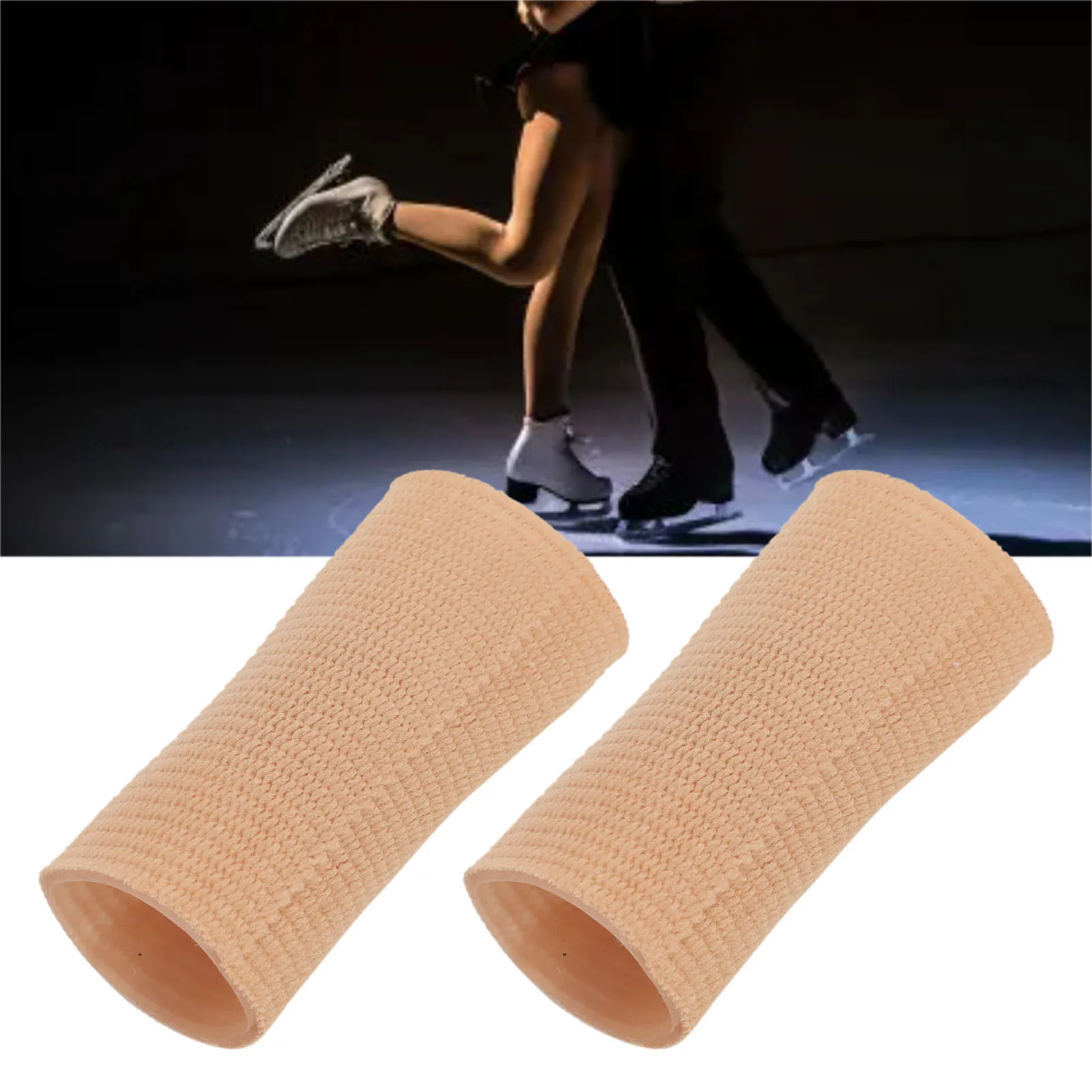 2pcs Ice Skate Guards Padded Ankle Protector Comfortable Strong Elasticity Padded Ankle Protector for Hiking Equestrian Boots