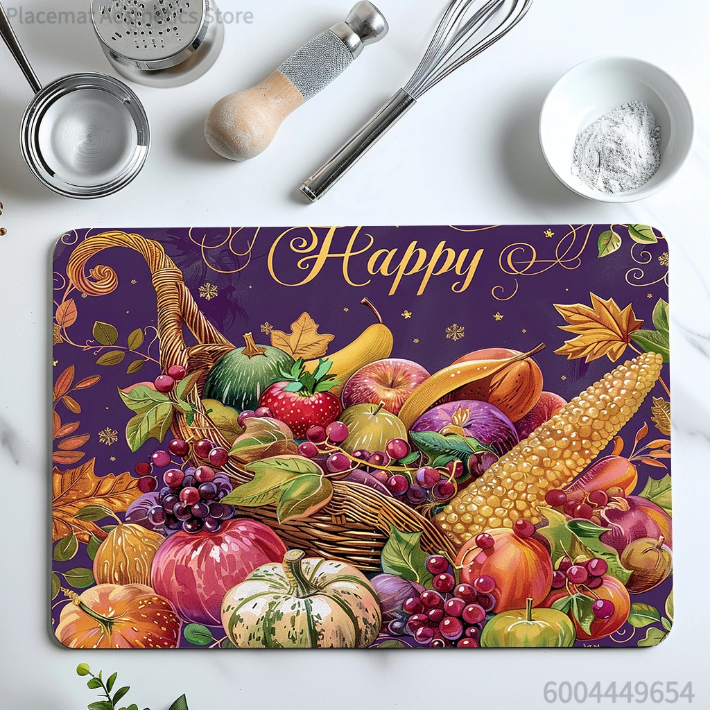 Absorbent Mat Fruit Basket Corn Kitchen Antiskid Drying Mat Quick Dry Bathroom Drain Pad Tableware Mat