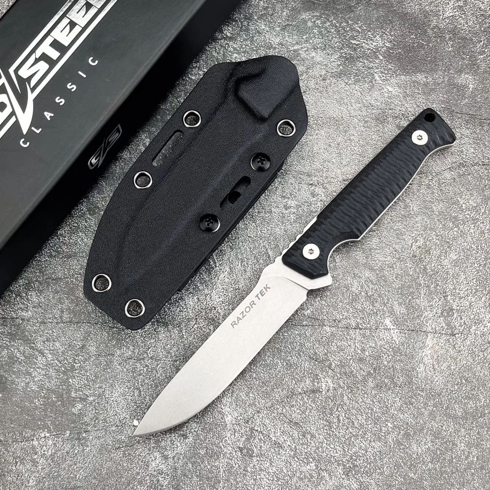 

CD Tek Mini Fixed Blade Knife 8Cr13Mov Blade Sharp Hunting Survival Camping Knife Portable Tactical Outdoor Knife with Sheath