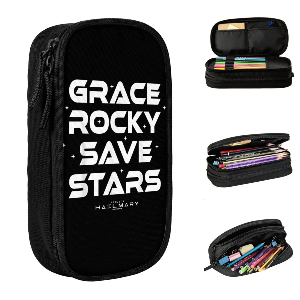 

Пенал Project Hail Mary Grace, пенал-коробка для ручек, большая сумка для хранения для девочек и мальчиков, школьная сумка для косметики и канцелярских принадлежностей