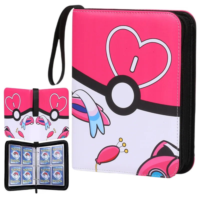 Pokémon-Kartenalbum PU-Reißverschluss-Fotoalbum Sammelmappe Anime-Figuren-Album Hobby-Ordner Kinderspielzeug Geschenke Auf Lager