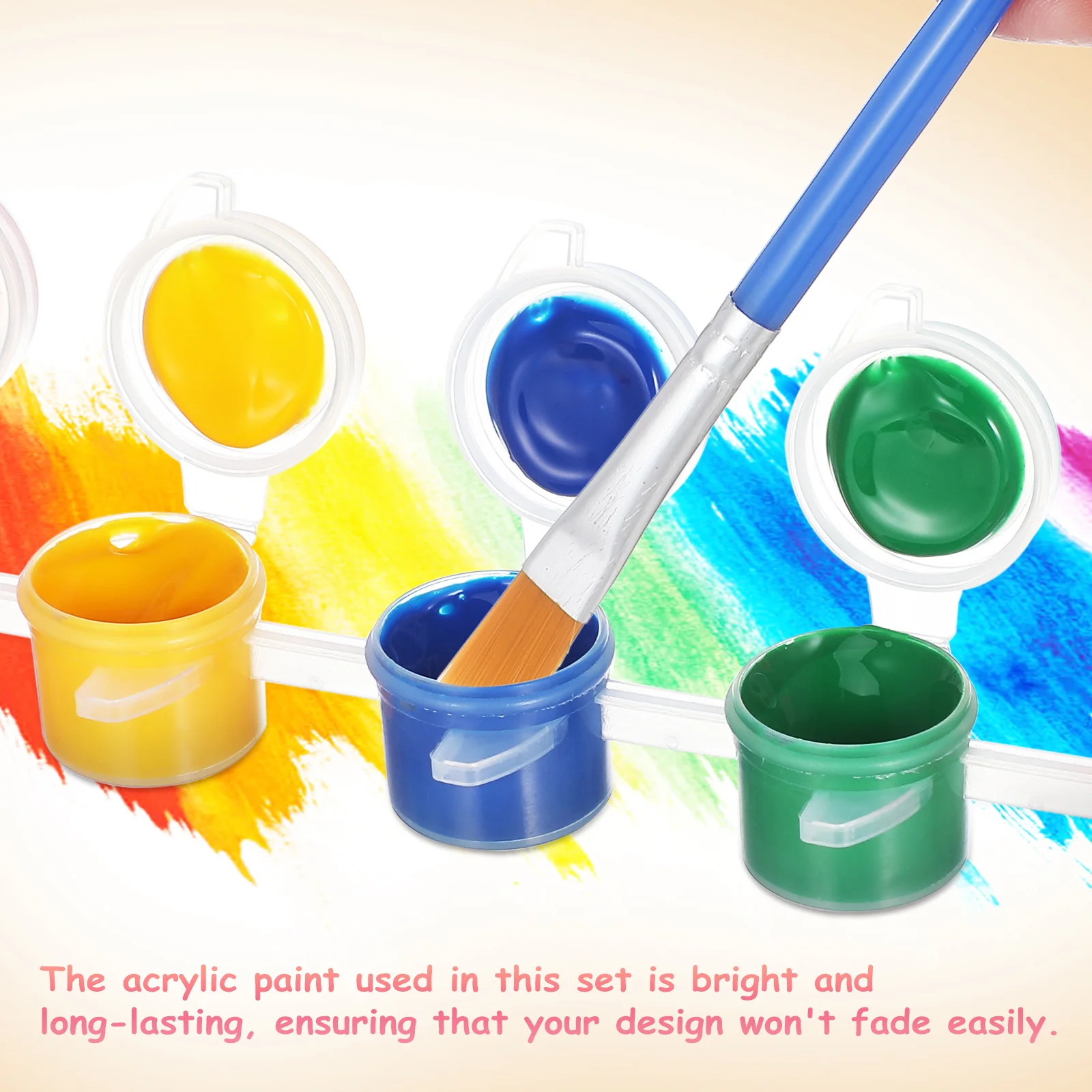 Overvloedige lege verfset Diy Kids Maken Coloring Acryl Pigment Helder Langdurig Gemakkelijk te gebruiken Outdoor Party Kinderen Ambachten