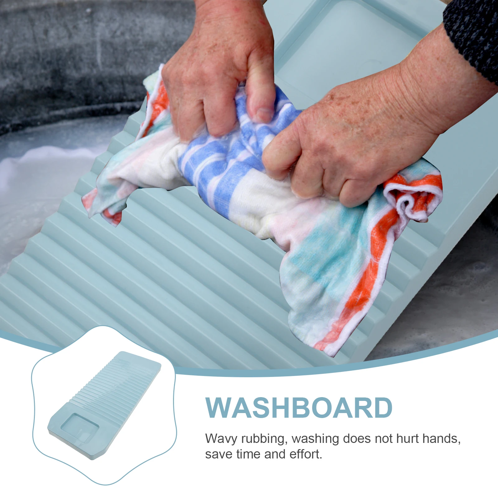 

Plastic Rectangle Washboard Household Hand Washing Board Non-Slip Clothes Washing Board Home Washboards Durable Anti-S