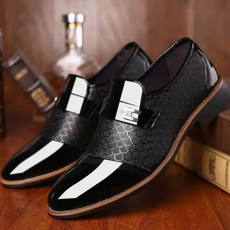 

2026 New Wedding Business Dress Nightclub Oxford Breathable Work Lace Shoes Plus Fashion Men's Embossed Leather Shoes