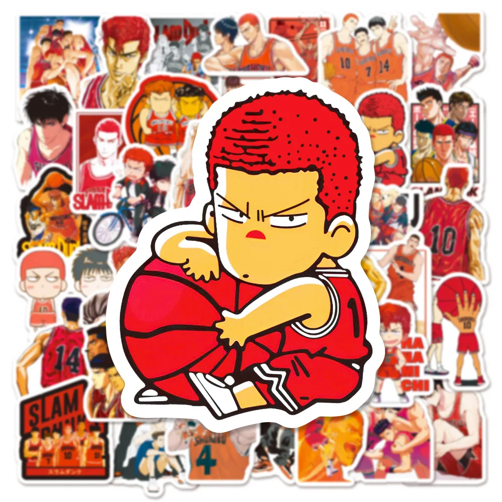 

10/50PCS SLAM DUNK Stickers Sakuragi Hanamichi Cartoon Sticker Funny Basketball Anime Fridge Laptop Guitar Car Bike Kids Toys
