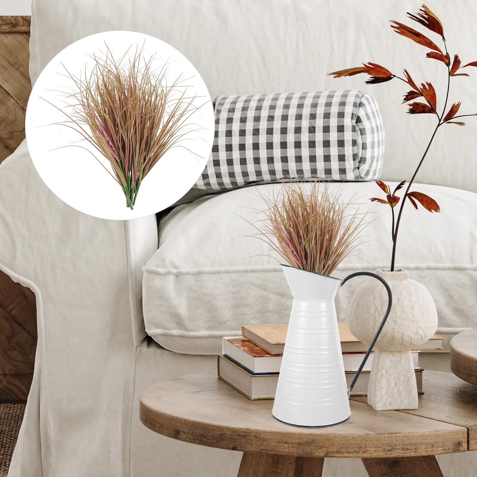 

12pcs Artificial Grass Fake Grass Decor Simulation Plant Props For Photography Teaching Home Decor Scene Adornment