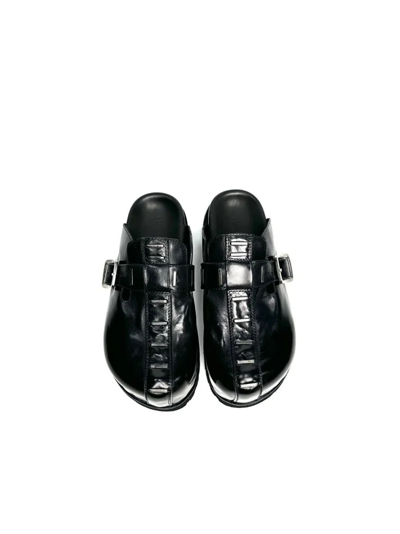 Sandal Platform Retro Trendi Kulit Roma Musim Panas Ringan Desainer Pribadi Pria