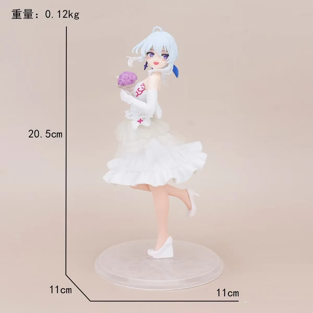 أنيمي الشكل تمثال نموذج فستان الزفاف فستان Elaina الدائمة المشهد البلاستيكية سطح المكتب لعبة الديكور #6