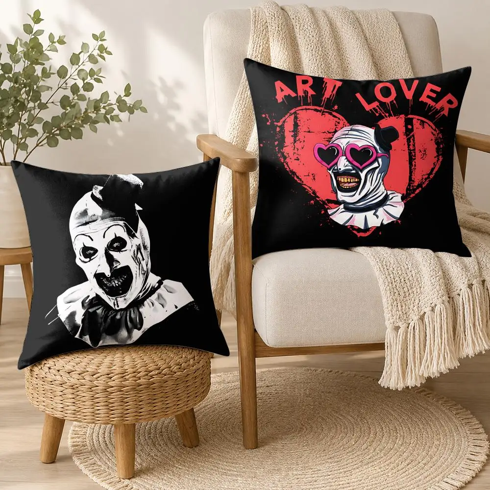 T-terrifier Black Cool Cushion Cover Square Decorative Throw Pillow 40x40cm For Sofa Bedroom Living Room Home Decor