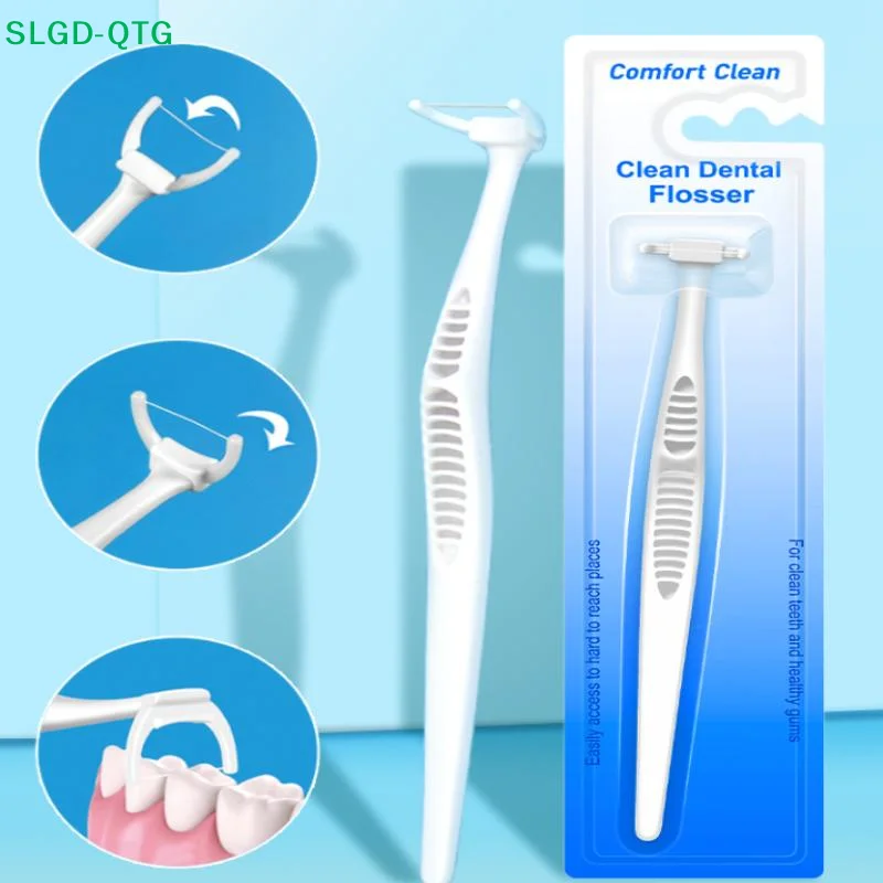 Hot Replaceable Dental Floss Sticks Oral Cleaning Reusable Floss Sticks Dentist Teeth Sticks Oral Care Hygiene Toothpick Tools