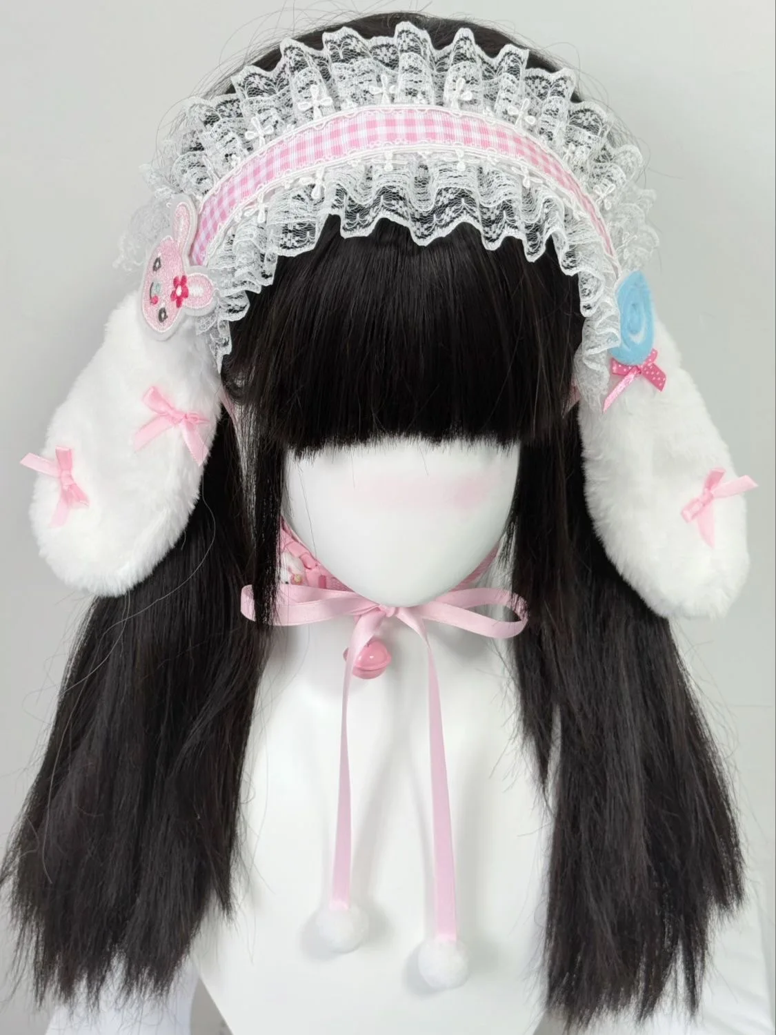 Vrouwen Konijnenoren Haarbanden Cosplay Bunny Oor Hoofdband Kawaii Harige Oren Maskerade Anime Party Hoofddeksels Lolita Haaraccessoires