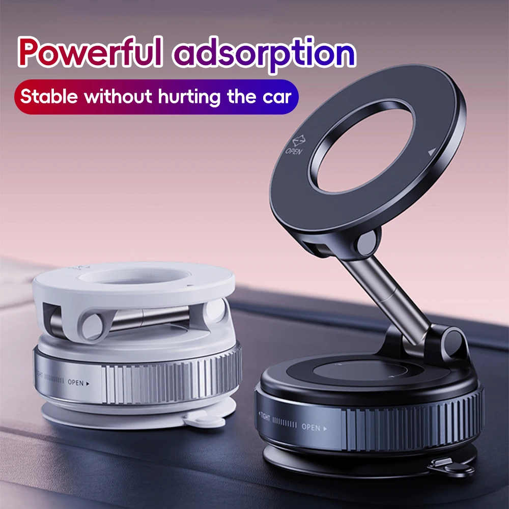 

Vacuum Adsorption Bracket Phone Magnetic Foldable Holder Car Phones Stand Vehicle Navigation Universal Adsorption Portable Mount