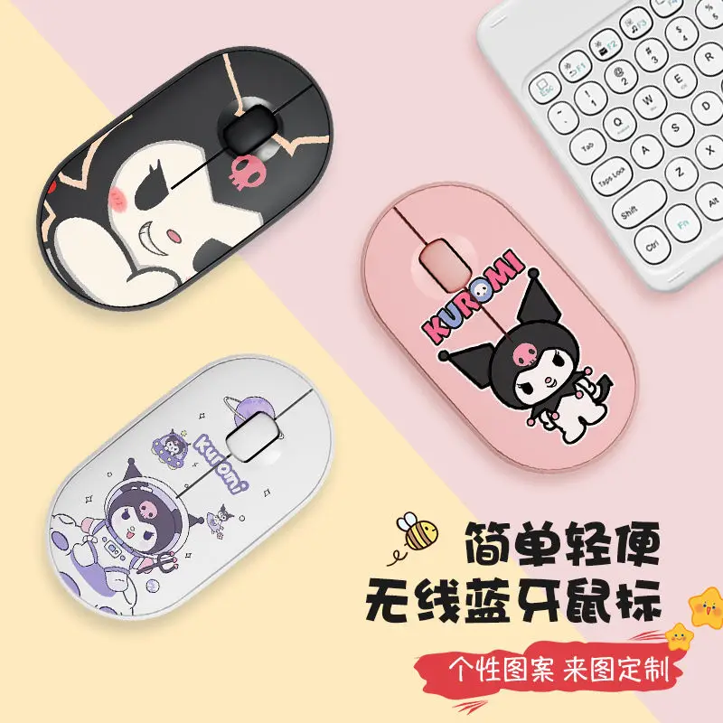 Kawaii Sanrio Wireless Mouse Hello Kittys Accessories Cute Anime Laptop Desktop Pc Office Silent Usb Mouse Toys for Girls Gift