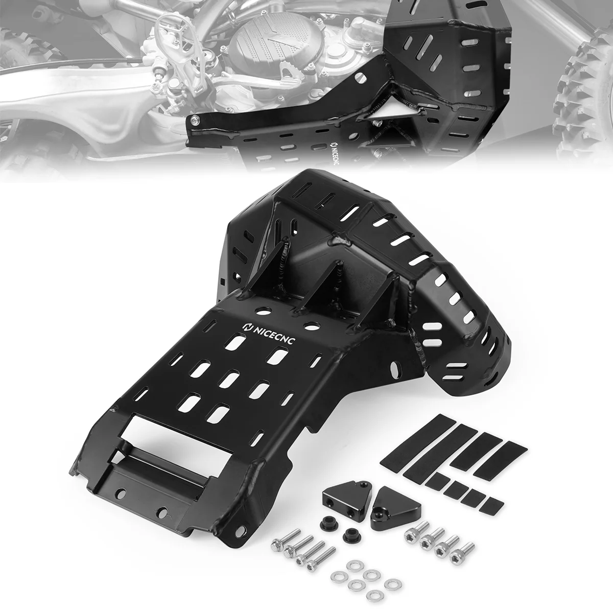 Motorcycle Skid Plate Chassis Guard Kit For 2024 KTM XCW EXC 300 250 XC SX Husqvarna TE 300 250 TC TX GasGas EC 300 250 EX MC