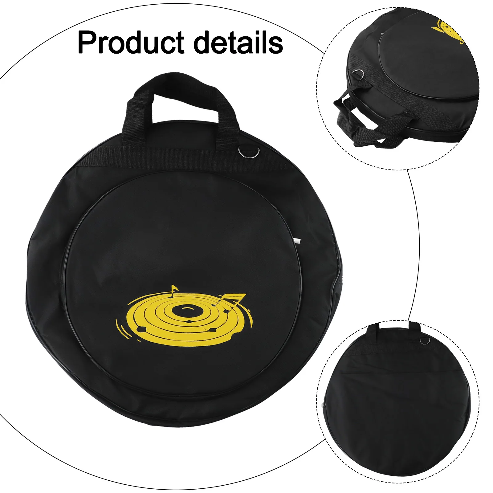 Portable Drum Cymbal Bag with Reinforced Handle and for Oxford Cloth Material to Protect Instruments During Travel