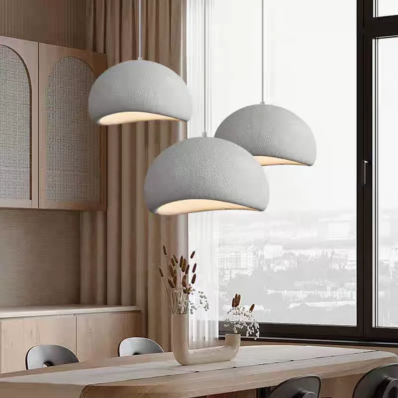 Nordic Wabi Sabi Ceiling Chandelier Modern E27 LED Dining Table Pendant Lights for Living Room Bedroom Loft Decor Hanging Lamp