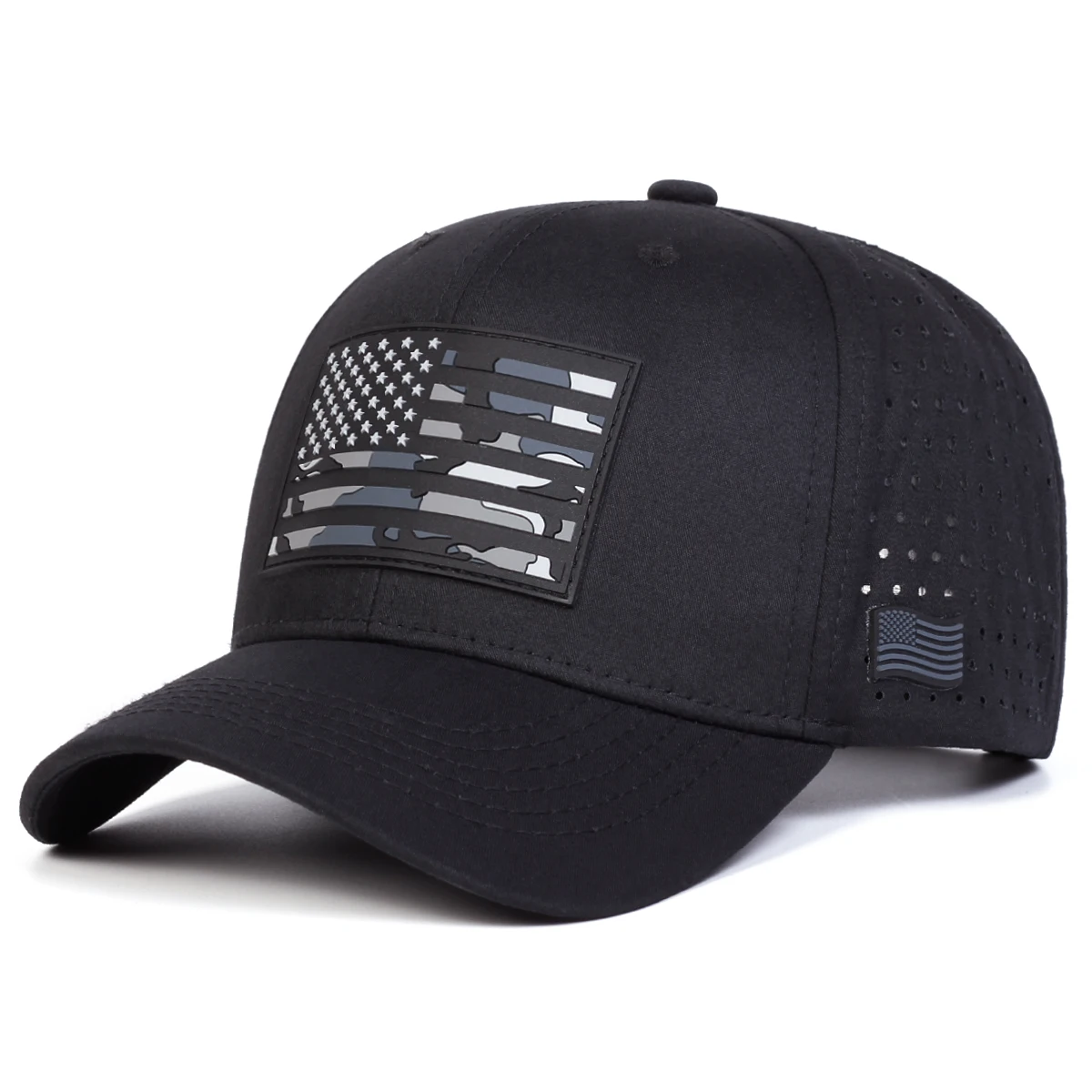 Unisex American Flag Embroidery Baseball Net Caps Spring and Summer Outdoor Adjustable Casual Hats Sunscreen Hat Sports Cap