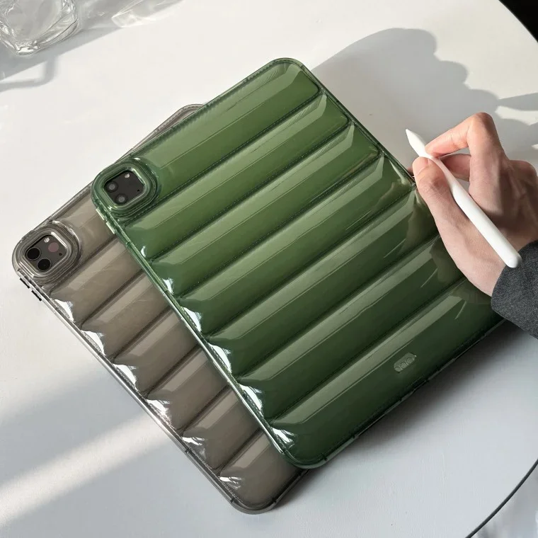 

Clear Color Down Coat Style Case For Xiaomi Pad 6 6Pro 11 inch Simple Shockproof Soft TPU Cover Skin