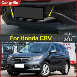 Fit for Honda CRV 2012 2013 2014 Metal Stainless Steel Body Kit Racing Grill Cover Front Lower Grille Around Covers 1PC Grills