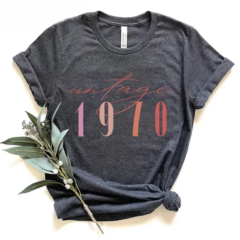 Vintage 1976 Shirt Retro 50th Birthday Tee 50th Birthday Gift for Women Vintage 50th Birthday Tshirt Born in 1970 To 1979 Shirts