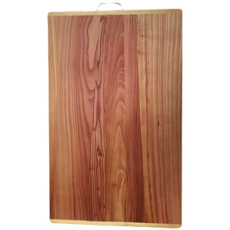 Large Rectangular Natural Wood Cutting Board Chopping Block Pastry Serving with Hanging Hole for Kitchen Baking Bread Cheese