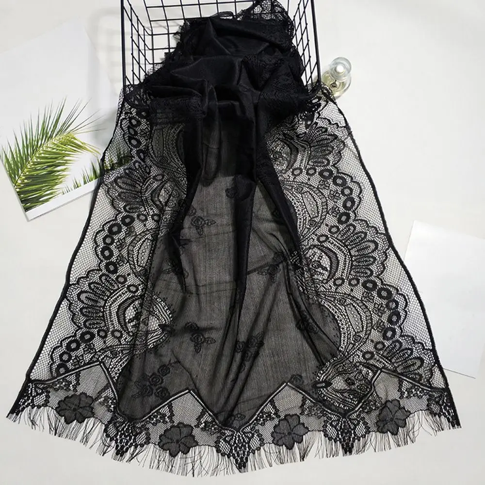 

Elegant Chiffon Women Tulle Shawl Lightweight Hollow Tassel Chapel Scarf Long Multicolored Wedding Bridal Shawl Wedding Ceremony