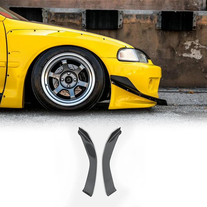 

FRP Fiber Glass Front Bumper Canard Car-Styling Exterior RB Style Wide Body Kit Auto Accessories Trim For EG Civic Hatch Back