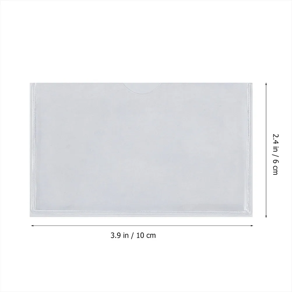 24Pcs Transparent PVC Eva Card Holders Self-Adhesive Badge Holders for Organizing Protecting Turnover Boxes Glass Machinery