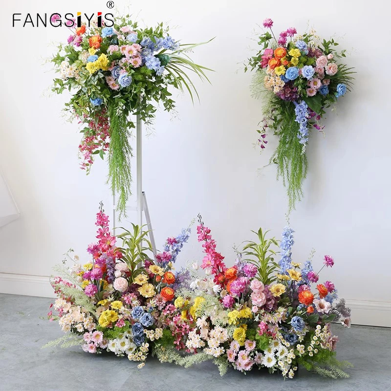 colorful-arch-backdrop-decor-hang-flower-row-wedding-table-ground-flower-arrangement-floral-row-event-party-banquet-props-displa